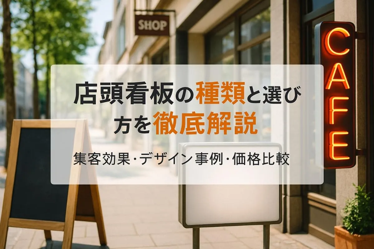 店頭看板の種類と選び方を徹底解説｜集客効果・デザイン事例・価格比較まで解説