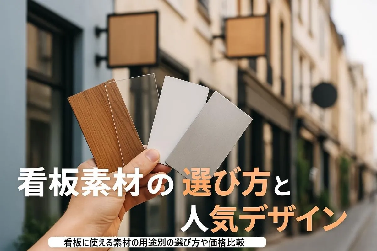 看板に使われる素材の基礎知識と種類を徹底解説！用途別の選び方や価格比較・人気デザイン事例も紹介