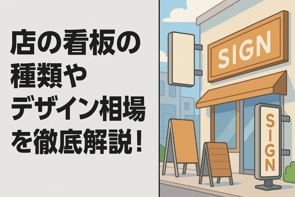店の看板の種類やデザイン相場を徹底解説！集客効果と設置までの流れもわかる