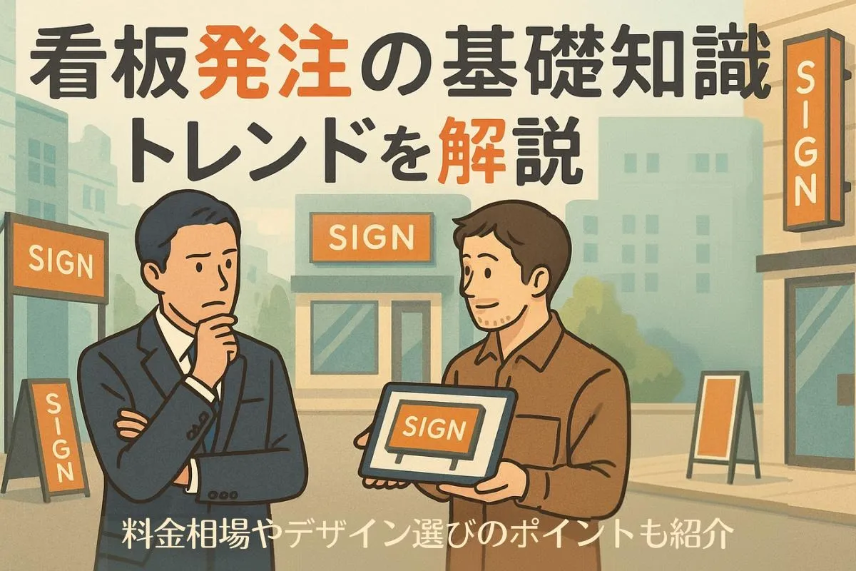 看板発注の基礎知識とトレンドを解説｜料金相場やデザイン選びのポイントも紹介