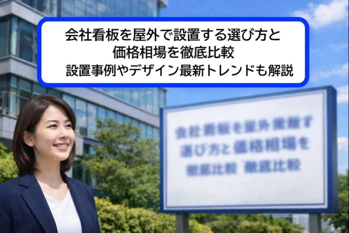 会社看板を屋外で設置する選び方と価格相場を徹底比較｜設置事例やデザイン最新トレンドも解説