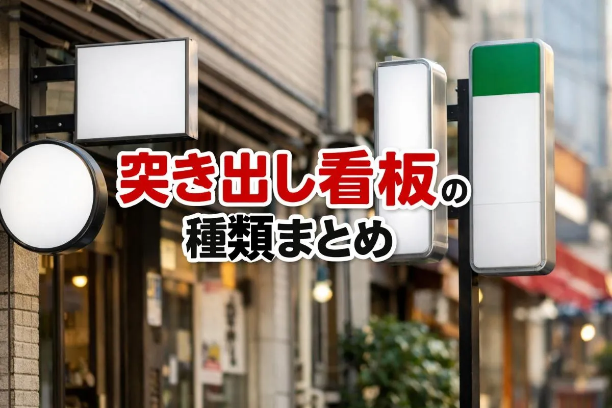 突き出し看板の種類や価格一覧を比較！設置方法なども解説