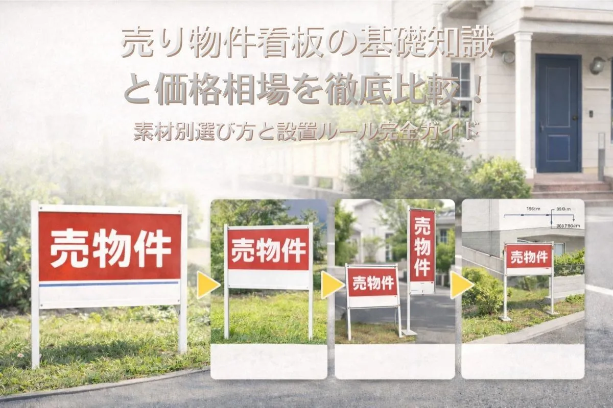 売り物件看板の基礎知識と価格相場を徹底比較！素材別選び方と設置ルール完全ガイド