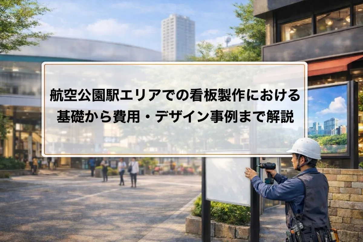 航空公園駅エリアでの看板製作における基礎から費用・デザイン事例まで解説