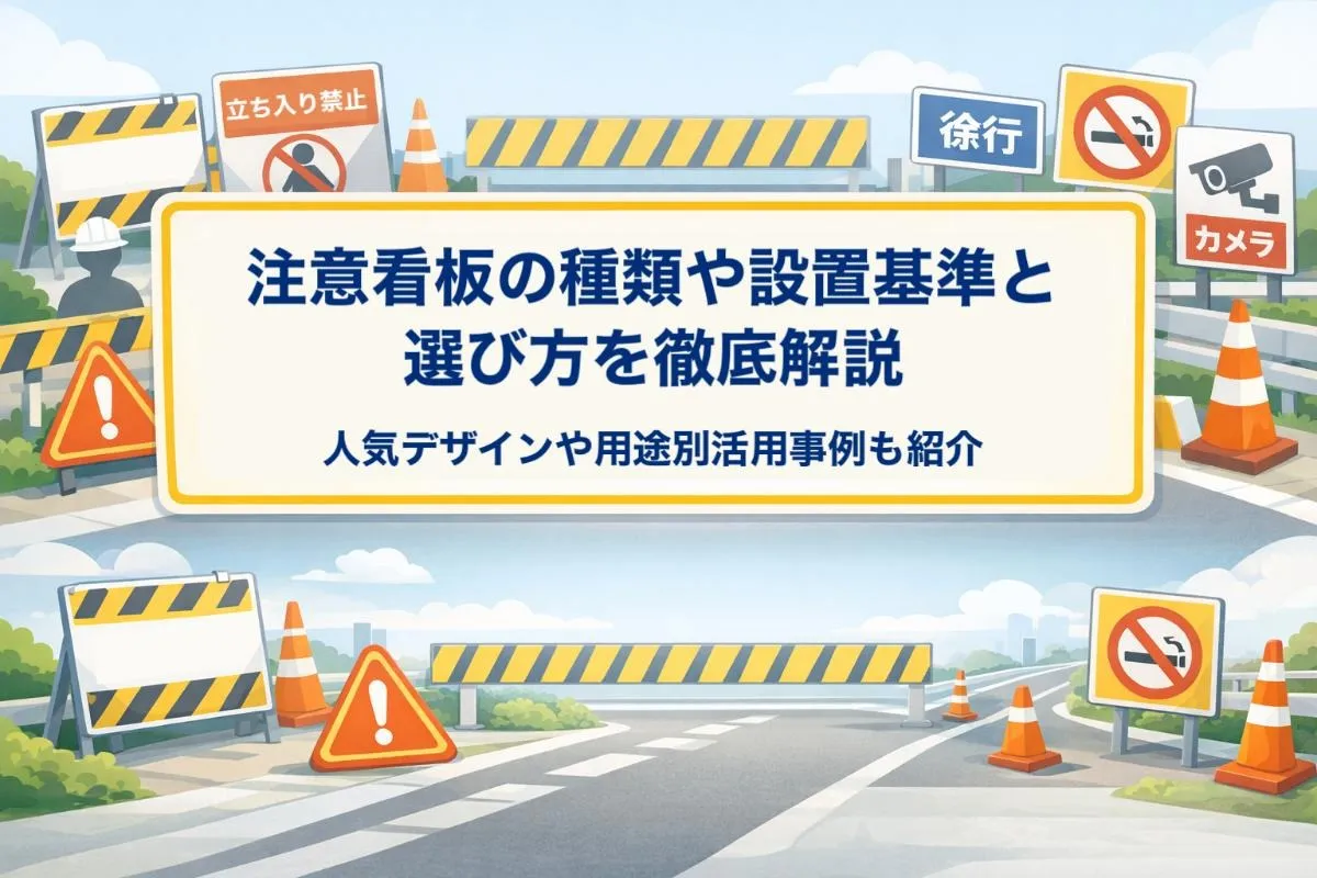 注意看板の種類や設置基準と選び方を徹底解説｜人気デザインや用途別活用事例も紹介