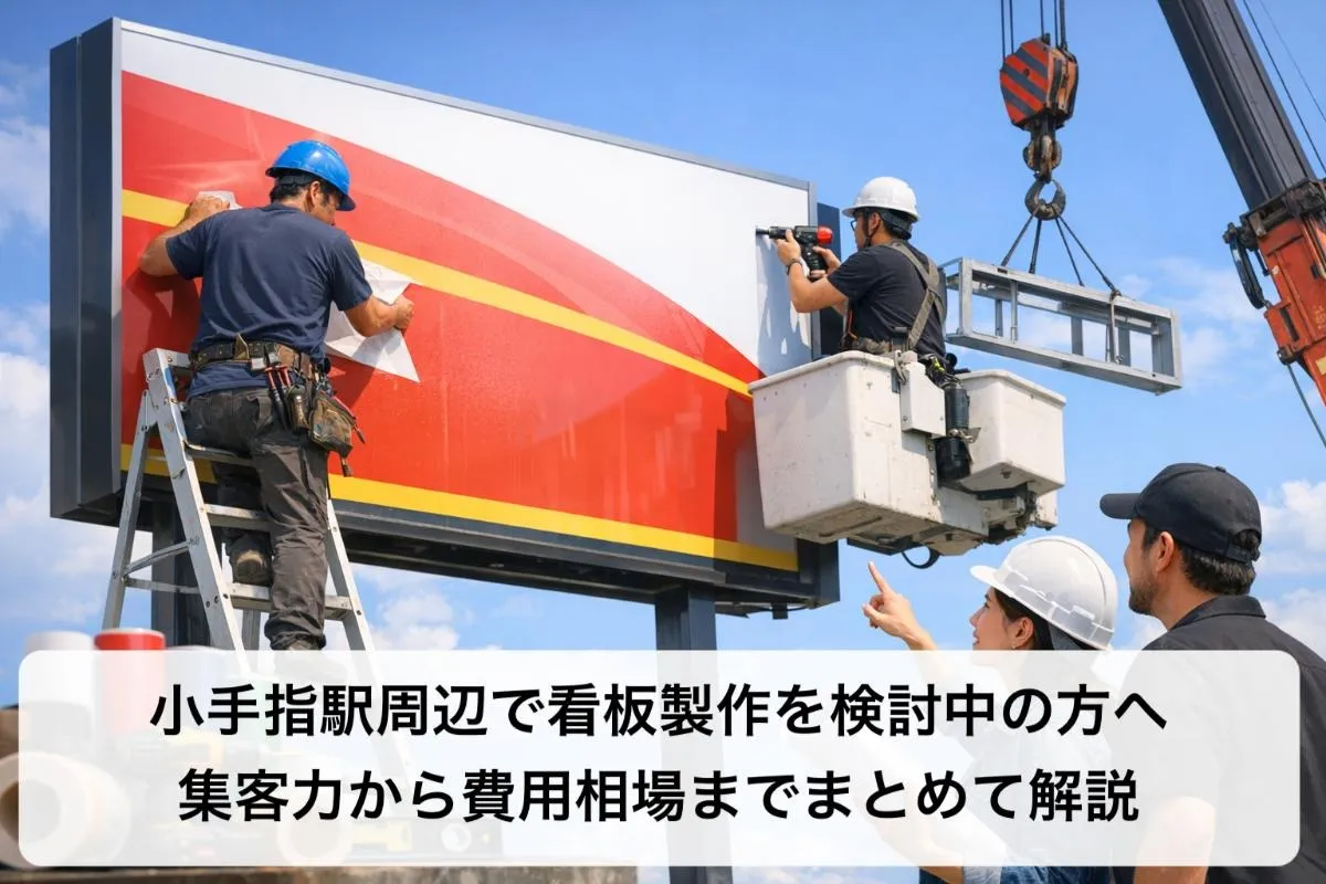 小手指駅周辺で看板製作を検討中の方へ集客力から費用相場までまとめて解説